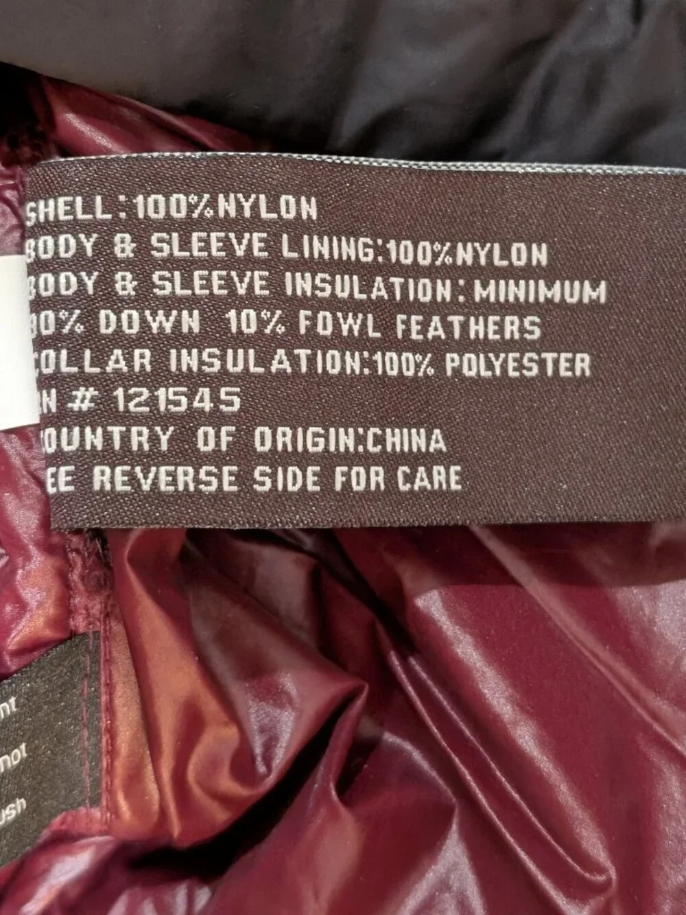 Michael Kors Packable Quilted Puffer Down Jacket w/ Burgundy Lining Size Medium